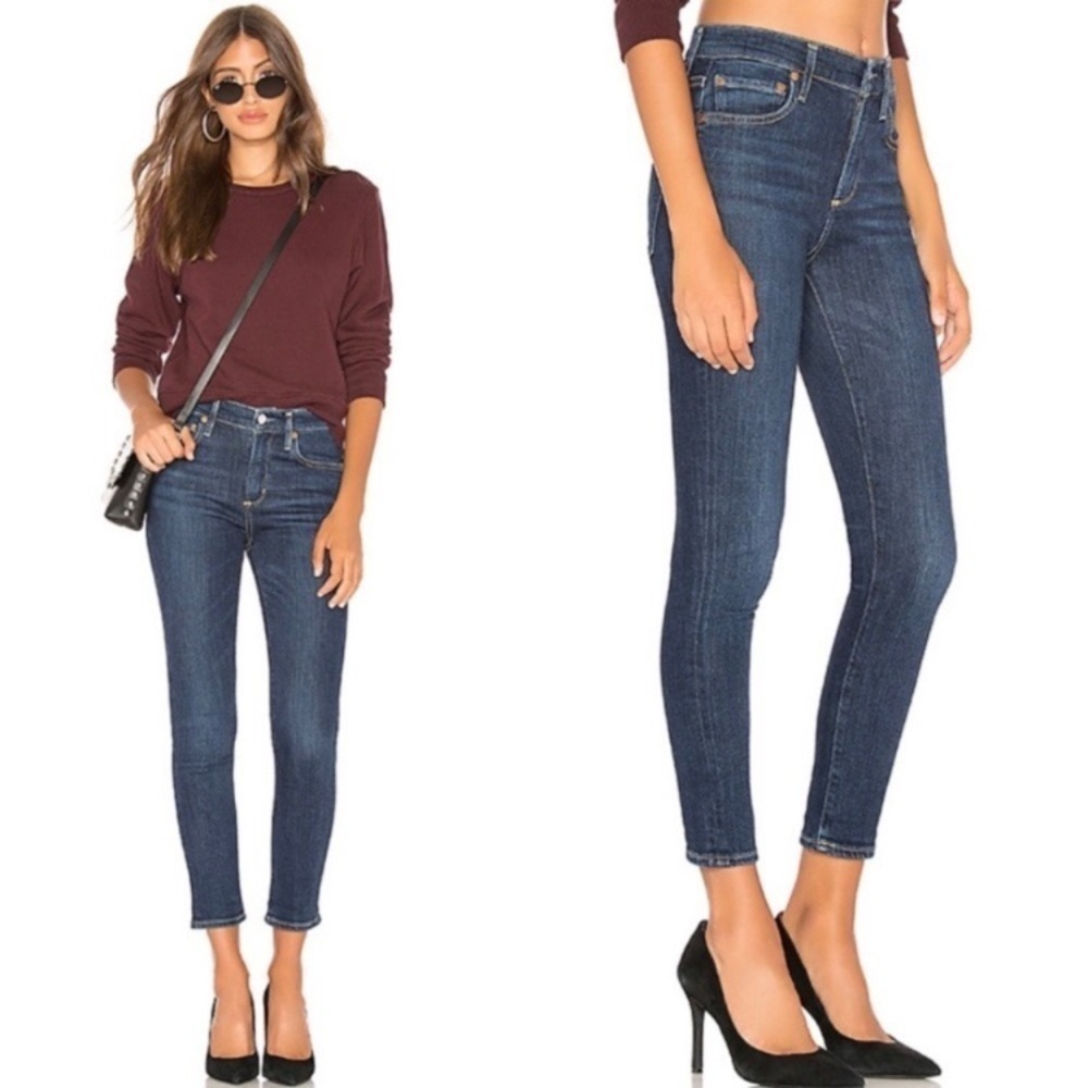 AGOLDE High Rise Skinny Crop Jeans